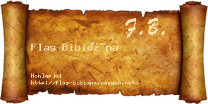 Flas Bibiána névjegykártya